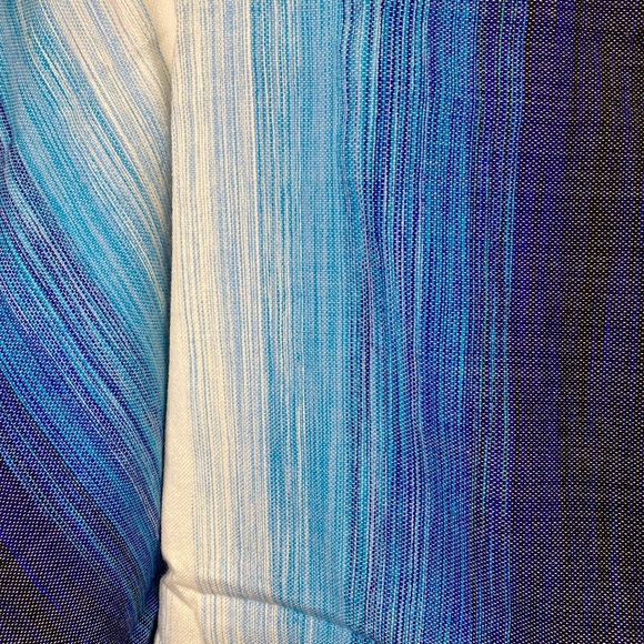 Beautiful handwoven throw blanket gradient blue to white - Picture 5 of 5